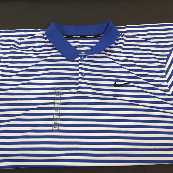 NWT Nike Golf Polo Dri-Fit Blue Men’s Standard Fit - Picture 3 of 11